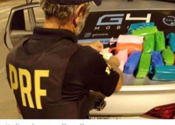 PRF prende casal transportando mais de R$ 2 milhões em pasta base de cocaína em Pouso Alto (MG)
