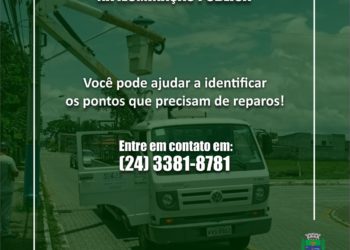 Prefeitura de Porto Real pede ajuda da população para identificar postes sem iluminação