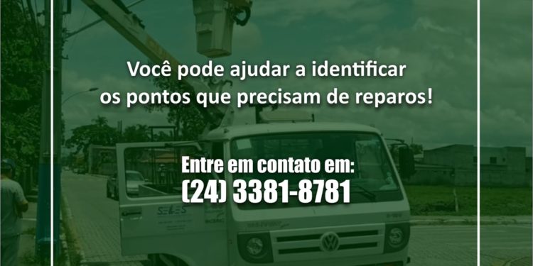 Prefeitura de Porto Real pede ajuda da população para identificar postes sem iluminação
