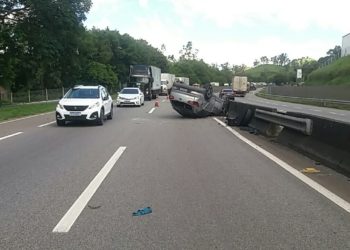 Imprudência provoca grave acidente na Dutra em Barra Mansa