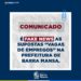 Prefeitura de Barra Mansa alerta para golpe sobre vagas de emprego
