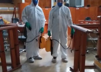Câmara de Volta Redonda passa por sanitização contra o Covid-19