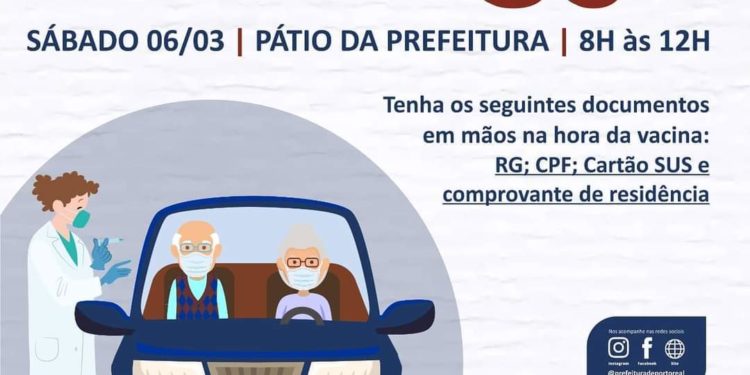 Porto Real vacina idosos com mais de 80 anos neste sábado