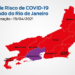 Estado do Rio sai da bandeira roxa e passa para vermelha no Mapa de Risco da Covid-19