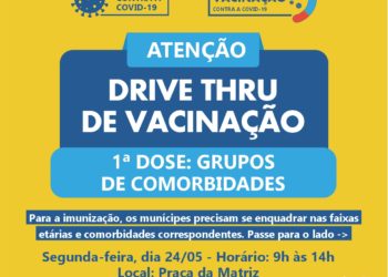 Quatis fará drive thru nesta segunda para vacinar grupos com comorbidades
