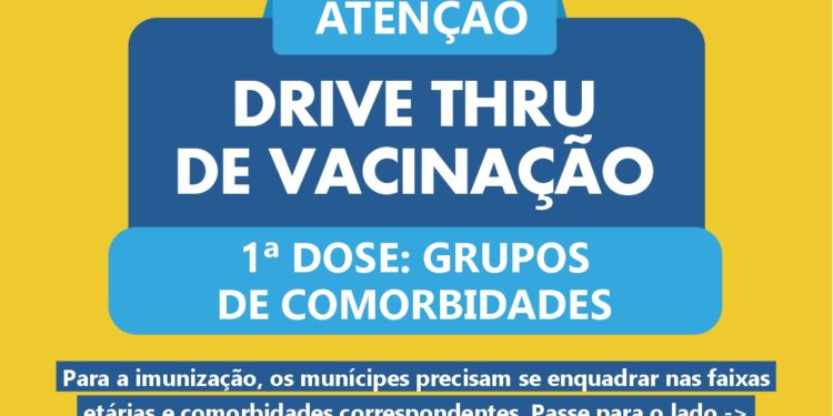 Quatis fará drive thru nesta segunda para vacinar grupos com comorbidades