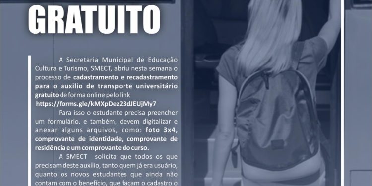 Porto Real abre cadastro de estudantes para transporte universitário gratuito