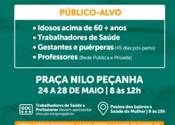 Vacinação da Gripe continua na Praça Nilo Peçanha, em Barra do Piraí