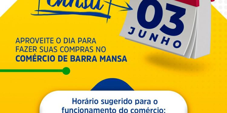Comércio de Barra Mansa poderá funcionar no feriado