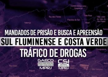 MP e polícia fazem operação contra tráfico de drogas em BM, VR, Resende, Angra e BP