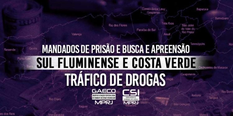 MP e polícia fazem operação contra tráfico de drogas em BM, VR, Resende, Angra e BP