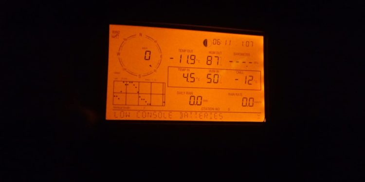 PNI Itatiaia: temperatura na portaria Marcão chega a -11,9° no início da manhã desta quinta-feira