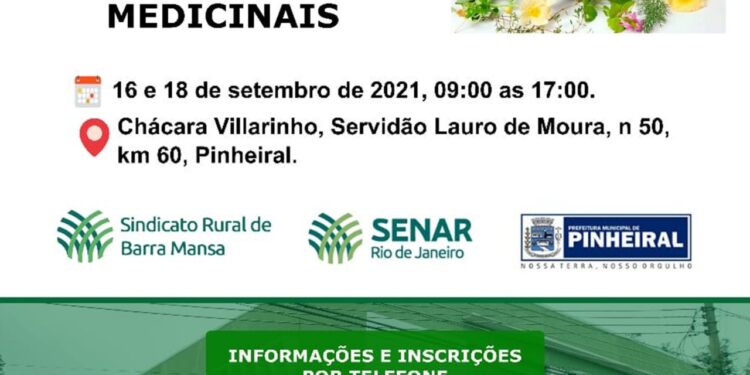 Prefeitura de Pinheiral oferece curso gratuito de Cultivo de Plantas Medicinais