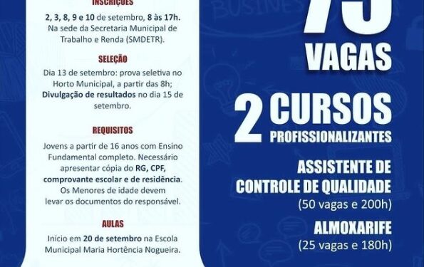 Porto Real abre inscrições para cursos profissionalizantes