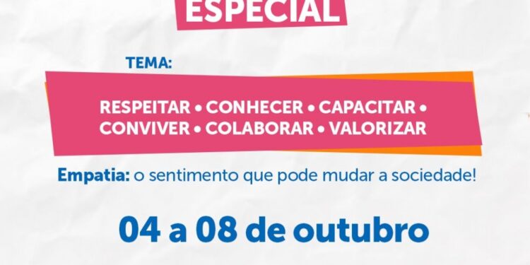 Inclusão, empatia e respeito serão temas da IX Semana da Educação Especial em Barra do Piraí