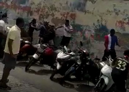 Vídeo mostra pancadaria depois de partida de futebol na Vila Nova