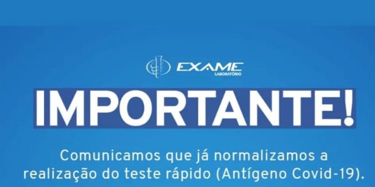 Covid-19: Laboratório Exame, em Barra Mansa, normaliza testagem por Antígeno