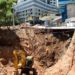 Barra Mansa: parte da galeria danificada na Rua Mário Ramos já foi reconstruída