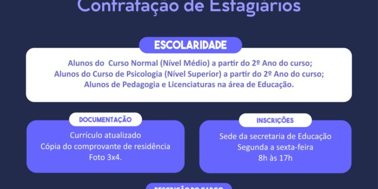 Porto Real abre processo seletivo para vagas de estágio na Educação