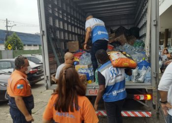 Pinheiral arrecada mais de uma tonelada de alimentos para Petrópolis