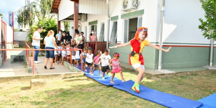 Educação de Porto Real desenvolve atividade recreativa no CEI Maria de Lourdes