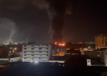 Incêndio atinge a CSN . Veja as imagens