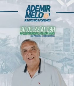 Ademir Melo lança sua pré-candidatura a deputado federal