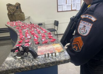 Dupla é presa com armamento e drogas na Vila Coringa