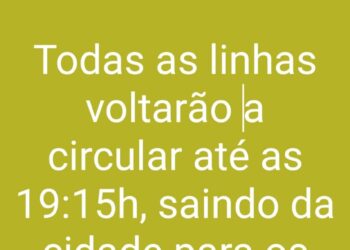 Triecon anuncia circulação dos ônibus até 19h15