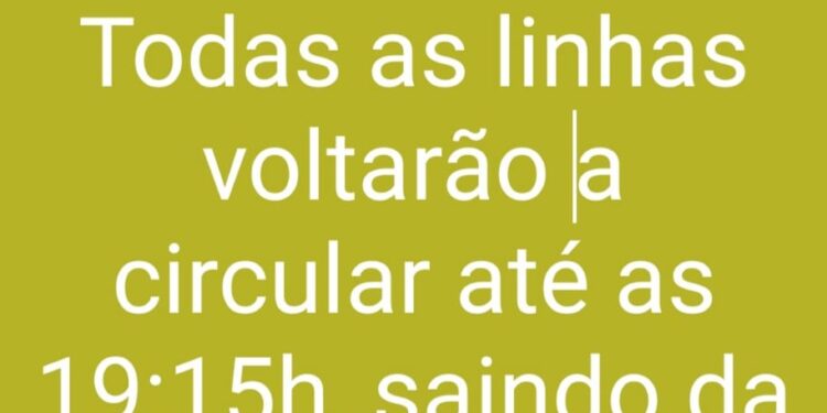 Triecon anuncia circulação dos ônibus até 19h15