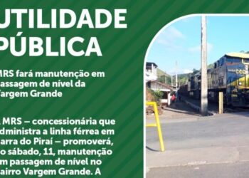 MRS fará manutenção em passagem de nível da Vargem Grande