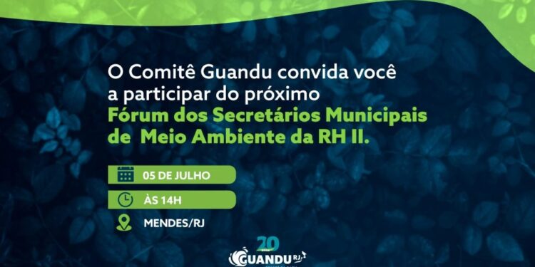 Organizado pelo Comitê Guandu, Fórum de Secretários debaterá o Meio Ambiente