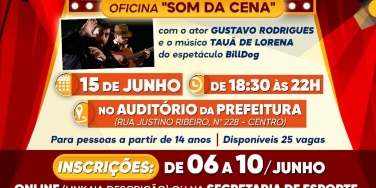 Pinheiral abre inscrições para oficina de teatro nesta segunda
