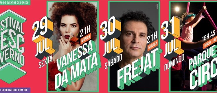 Vanessa da Matta e Frejat se apresentam esse fim de semana em Penedo