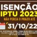 Prazo para isenção do IPTU 2023 em Piraí termina dia 31
