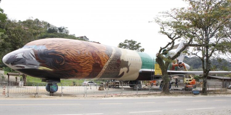 Barra do Piraí: Avião do Metaverso em fase avançada de grafitagem