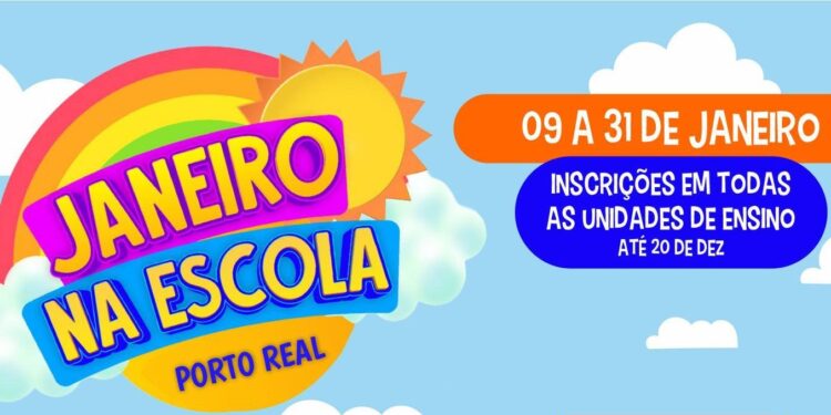 Inscrições para projeto “Janeiro na Escola” se encerram nesta terça em Porto Real