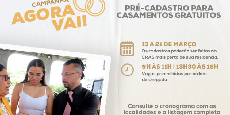 Casais de Angra dos Reis podem se inscrever para casamento gratuito