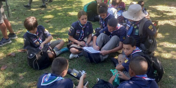 Grupo Escoteiro 58 Barra Mansa participa do Mutirão Nacional de Ação Ecológica no Jardim das Preguiças