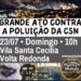 Movimento Sul Fluminense Contra a Poluição realiza ato para alertar sobre condição do ar causada pela CSN