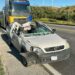 Homem fica ferido em colisão entre carro e caminhão na Rodovia Lúcio Meira