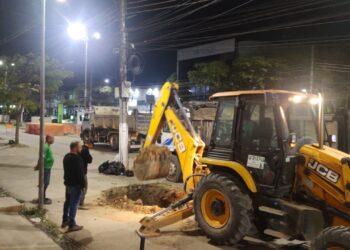 Obras da Rua 33 começam a ser executadas durante a madrugada em Volta Redonda