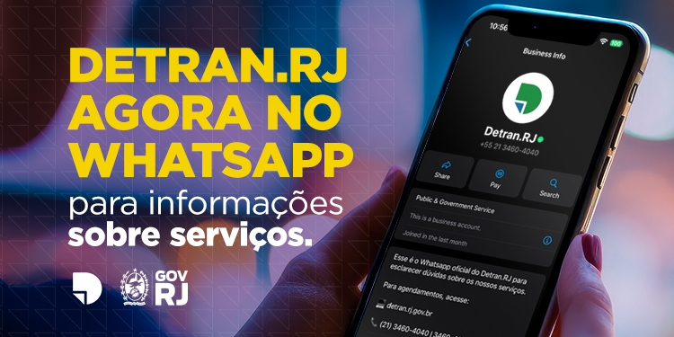 Detran.RJ lança canal para informações via WhatsApp