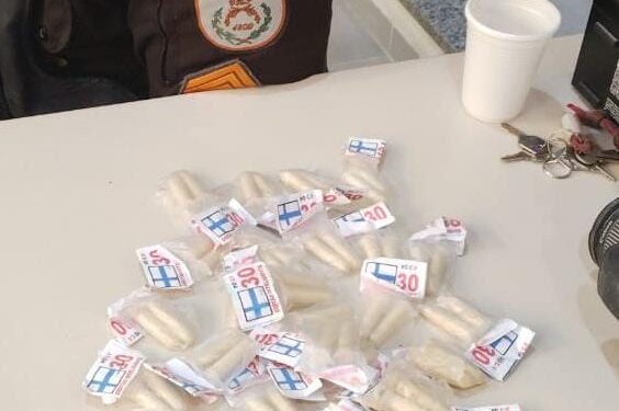 Polícia Militar apreende pinos de cocaína em Piraí