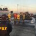Carreta pega fogo após colidir com outro veículo de carga na Dutra