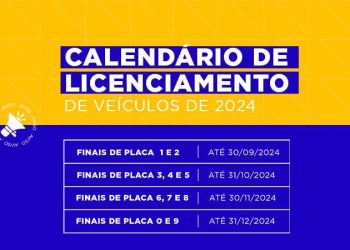 Veículos com finais de placa 6, 7 e 8 tem até 30 de novembro para realizar o licenciamento anual