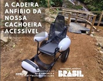 Cadeira anfíbia chega ao Parque Nacional do Itatiaia e garante acesso à Cachoeira Campuá para pessoas com deficiência
