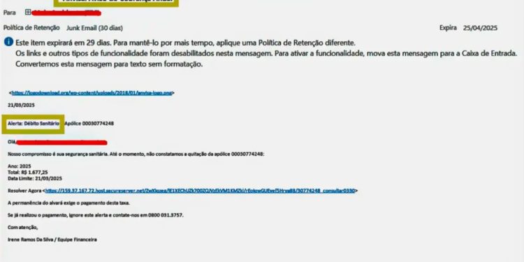 Anvisa alerta para golpe com falsa cobrança via e-mail