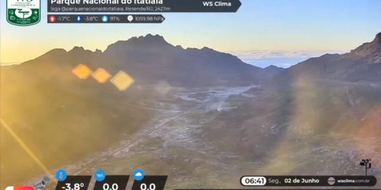 Parque Nacional do Itatiaia registra -3,8°C nesta segunda-feira