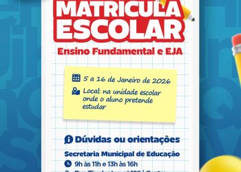 Educação de Barra do Piraí abre período de matrículas para Ensino Fundamental e EJA 2026